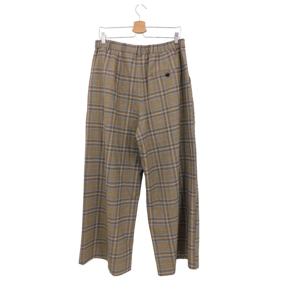 Maeve Avery Plaid Wide-Leg Pleated Trousers Women's Size Large - Picture 3 of 5